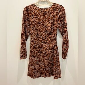 The East Order long sleeve Sahara leopard print mini dress